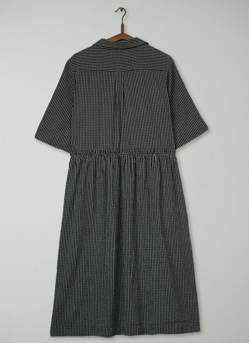 Reworn Gingham Seersucker Dress Size 14 (1786) | Multi