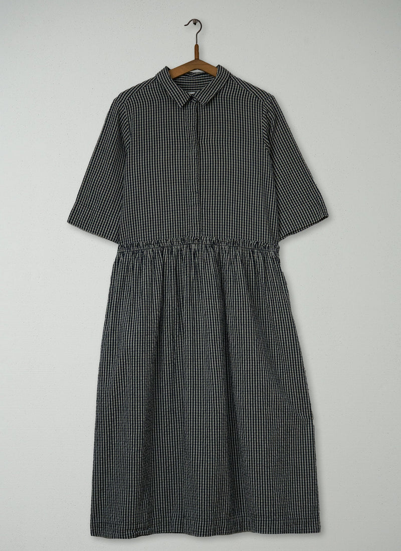 Reworn Gingham Seersucker Dress Size 14 (1786) | Multi