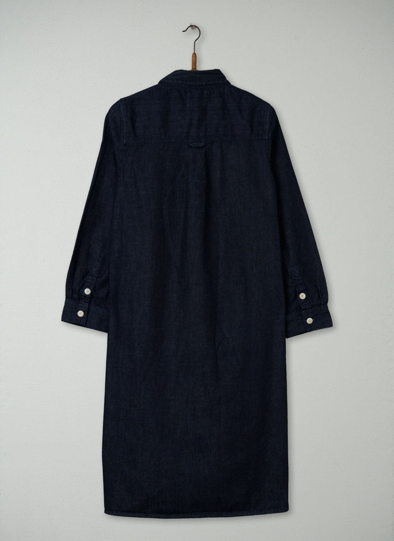 Reworn Denim Shirt Dress Size 10 (817) | Indigo