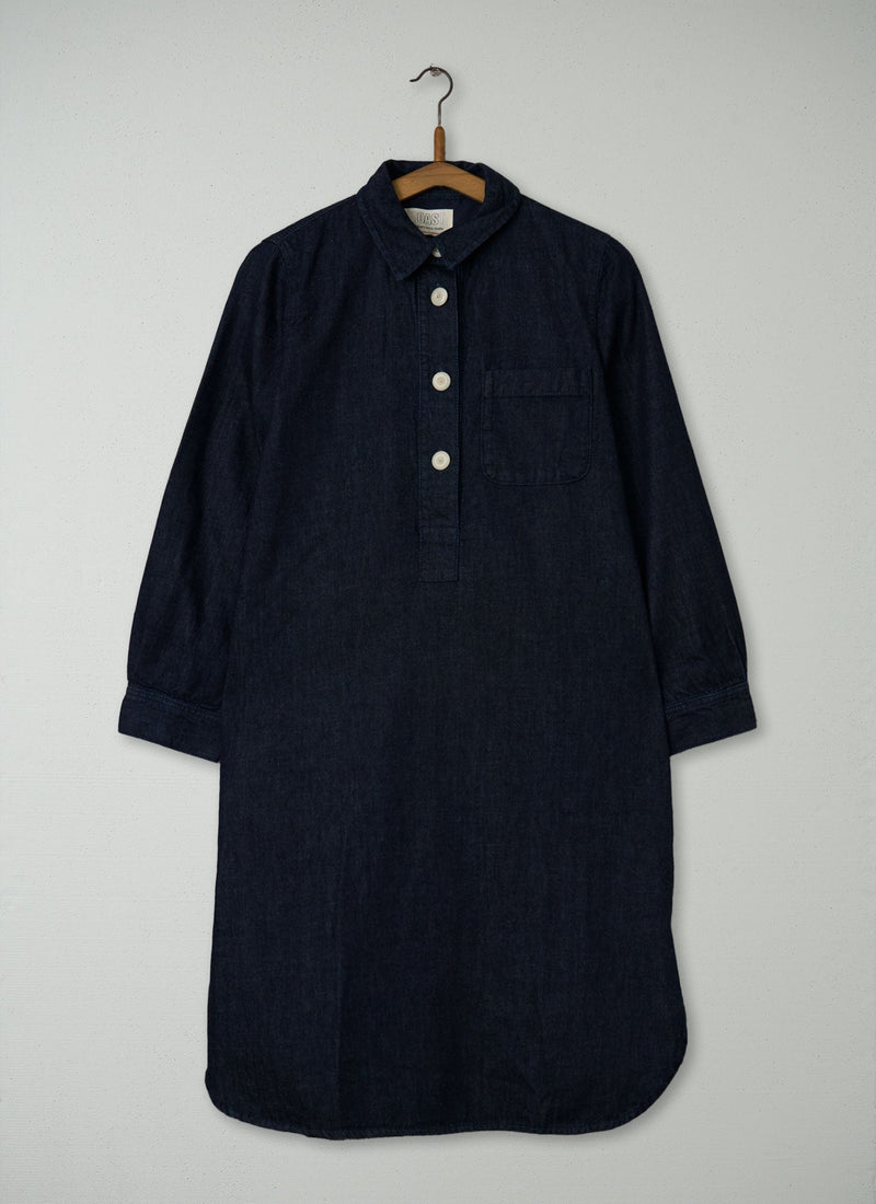 Reworn Denim Shirt Dress Size 10 (817) | Indigo