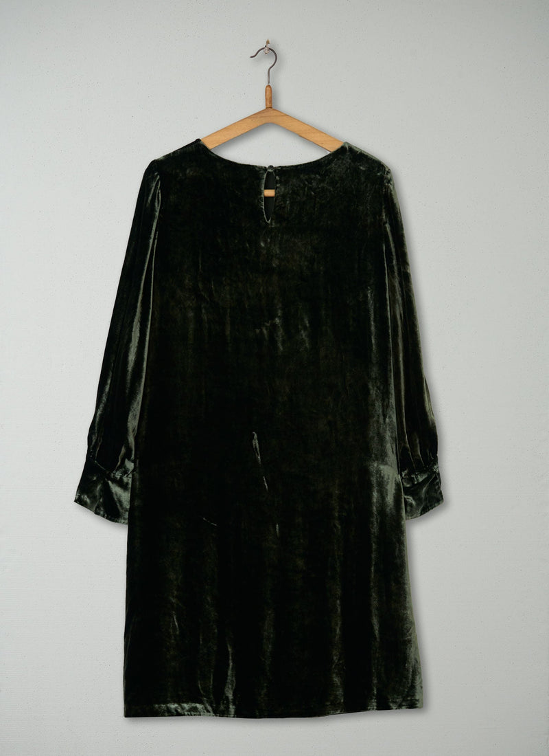Reworn Silk Velvet Swingy Dress Size 8 (1331) | Spruce