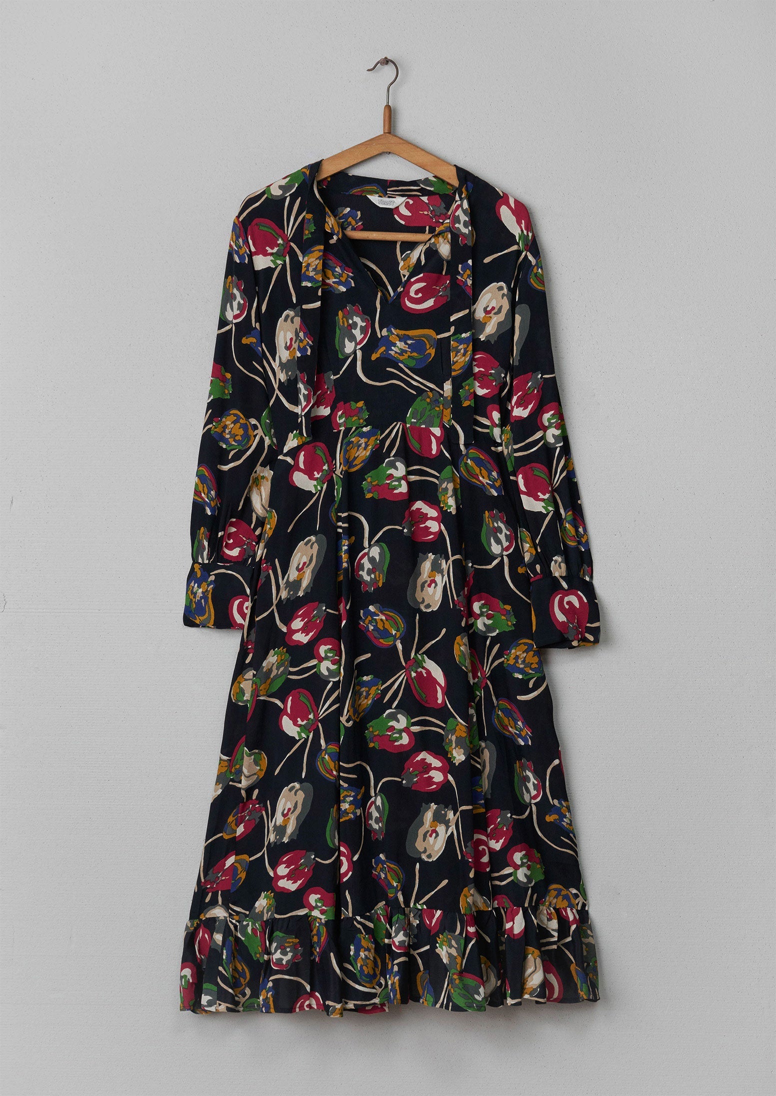 Reworn Tulip Print Dress Size 14 (1268) | Multi