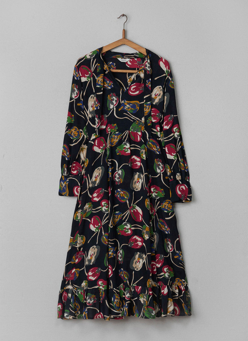 Reworn Tulip Print Dress Size 8 (1419) | Multi