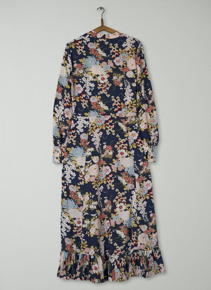 Reworn Floral Print Dress Size 10 (1413) | Multi