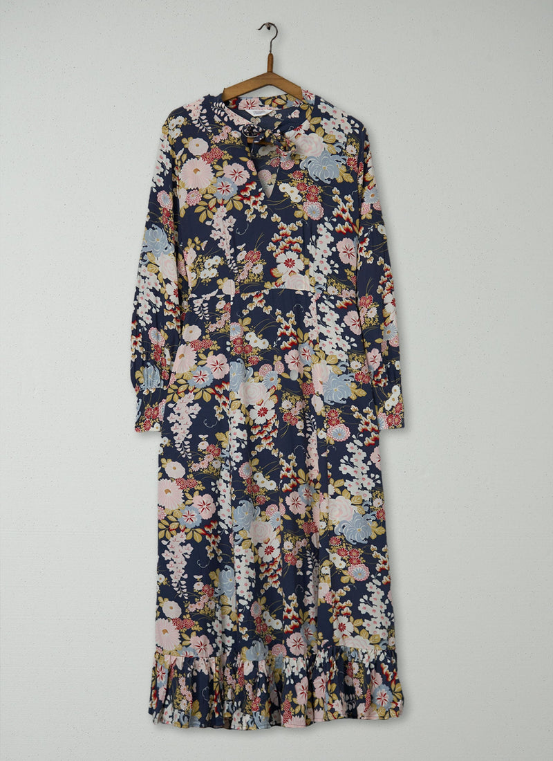 Reworn Floral Print Dress Size 6 (1651) | Multi