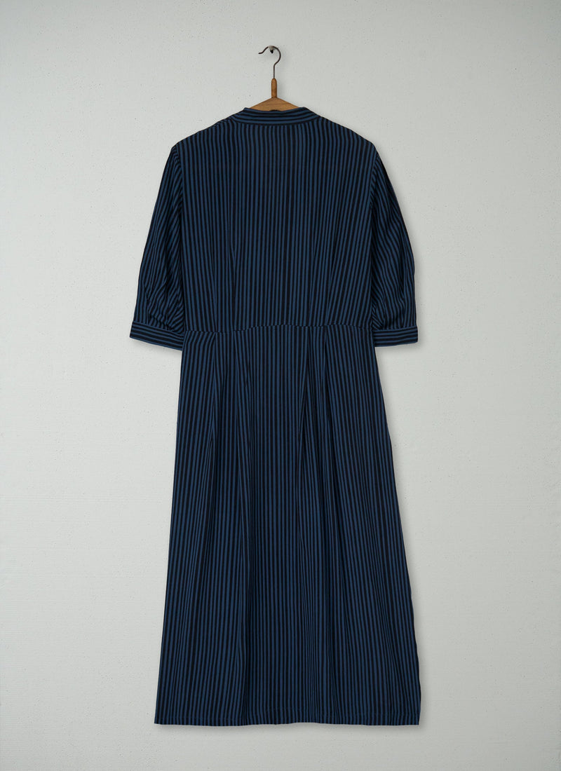 Reworn Vertical Stripe Print Dress Size 14 (1411) | Multi