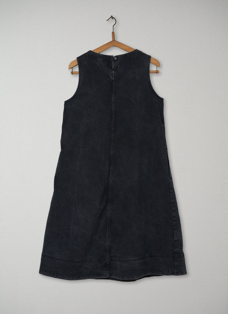 Reworn Side Placket Dress Size 12 (071) | Black