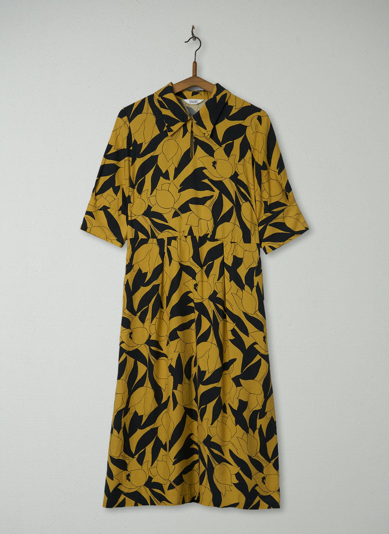 Reworn Floral Print Silk Dress Size 10 (1145) | Multi
