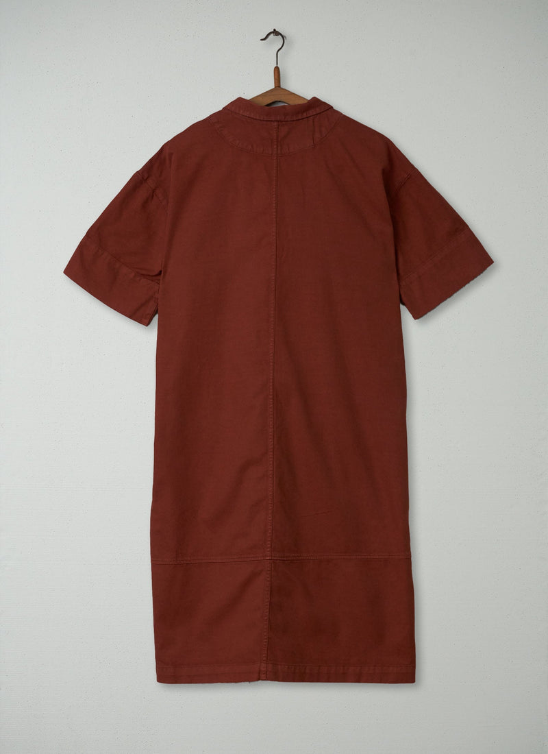 Reworn Cotton Twill Dress Size 12 (295) | Rust