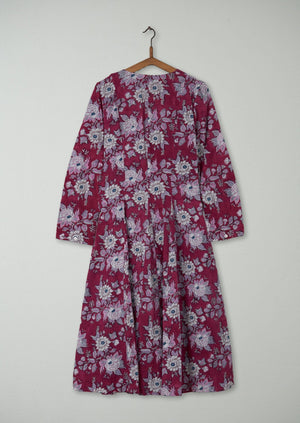 Reworn Cotton Wrap Print Dress Size 10 (1120) | Multi