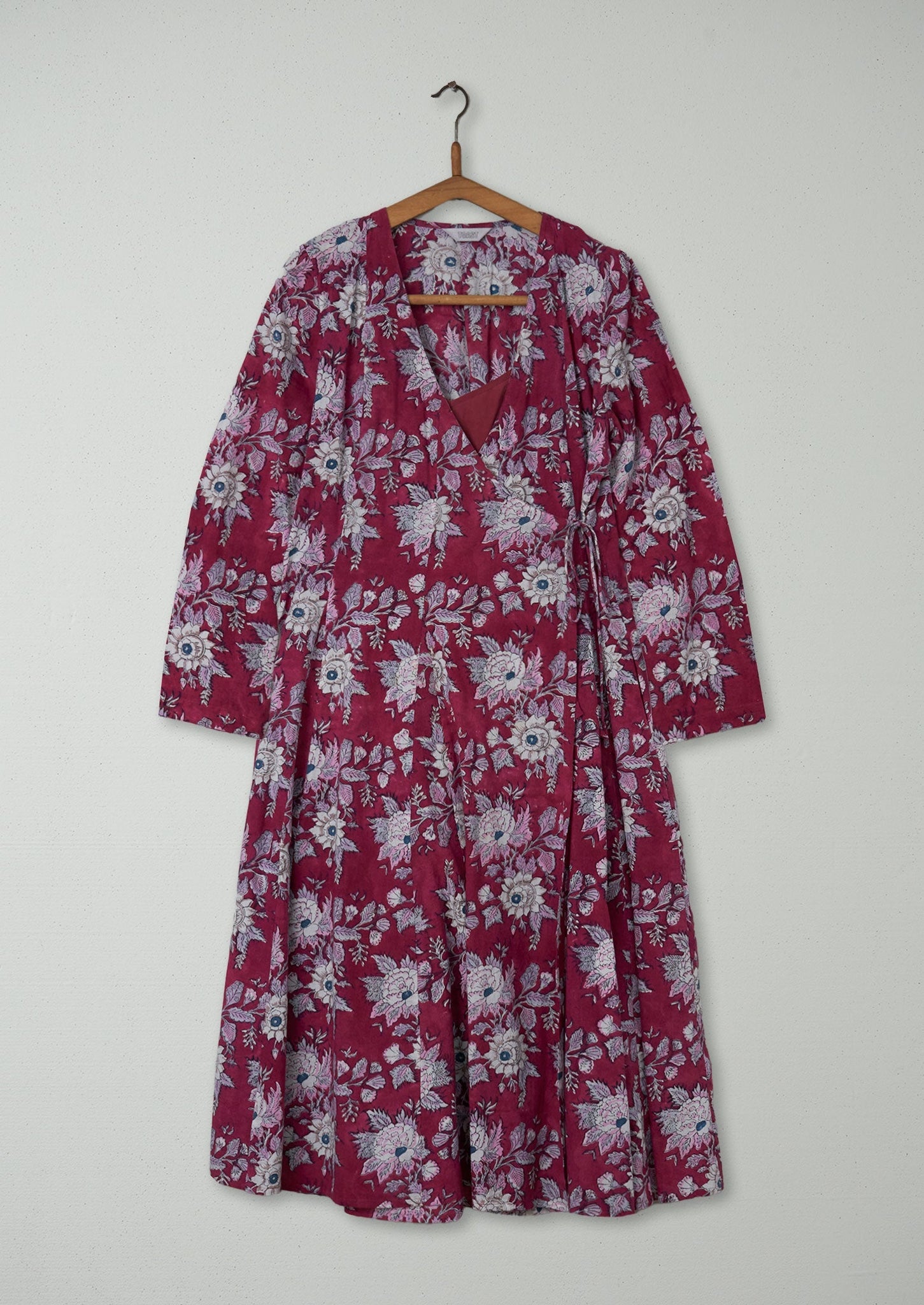 Reworn Cotton Wrap Print Dress Size 10 (1120) | Multi