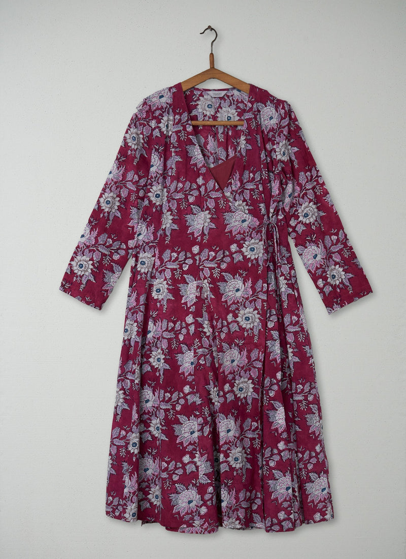 Reworn Cotton Wrap Dress Size 10 (148) | Multi