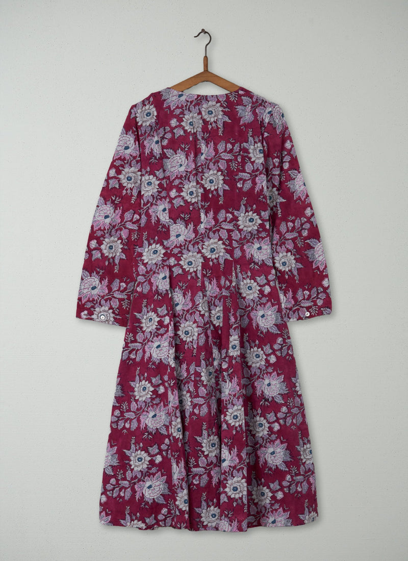 Reworn Cotton Wrap Print Dress Size 18 (1430) | Multi