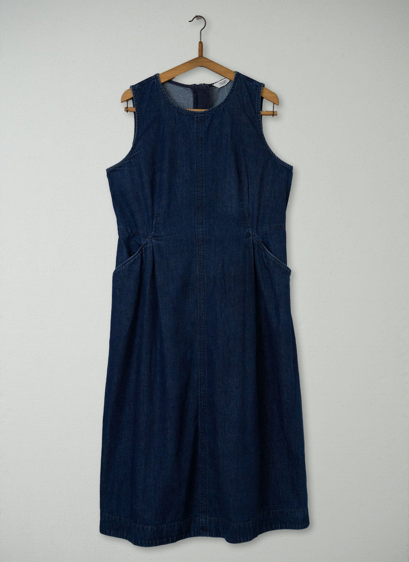 Reworn Denim Dress Size 10 (1274) | Indigo
