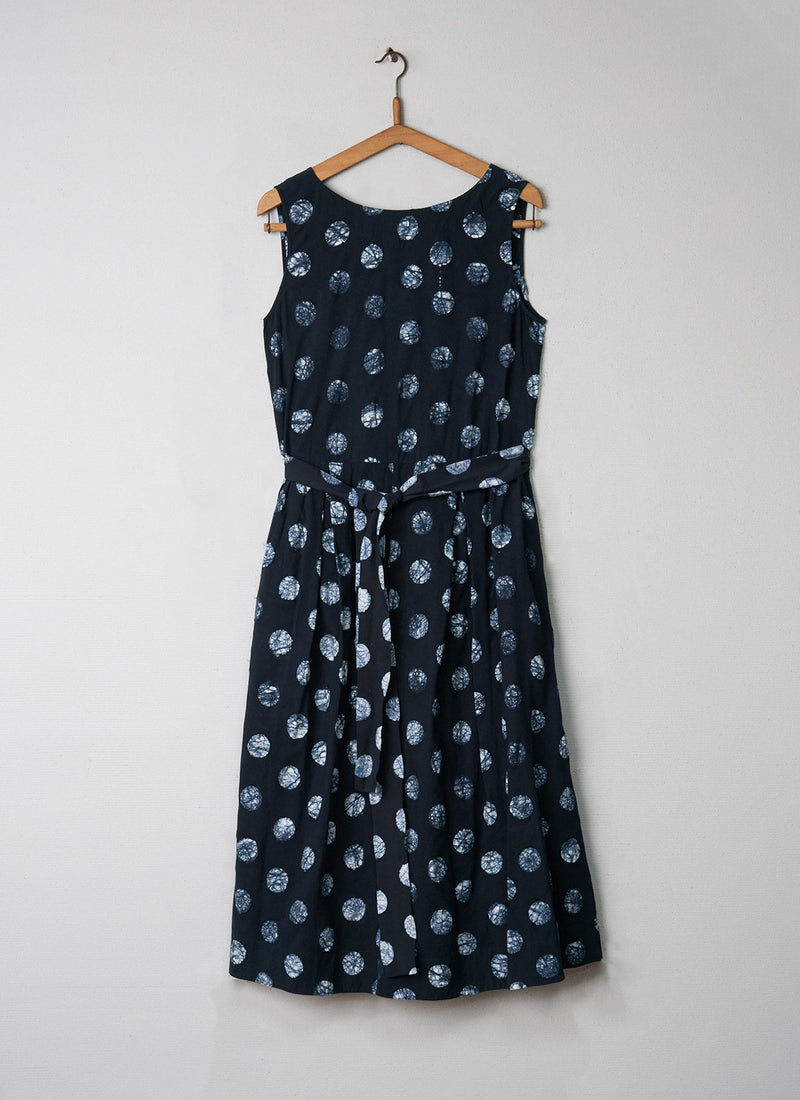 Reworn Sleeveless Batik Dress Size 8 (016) | Indigo