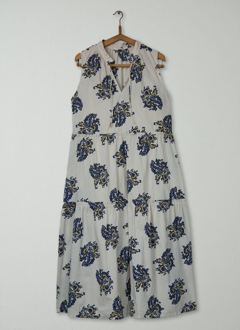 Reworn Paisley Print Dress Size 16 (2026) | Stone