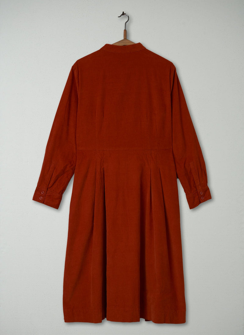Reworn Needlecord Dress Size 14 (471) | Persimmon
