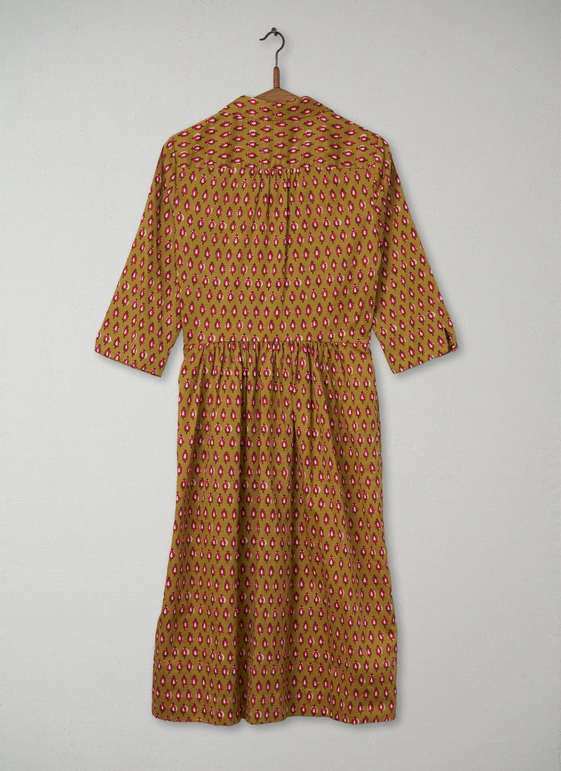Reworn Paisley Print Dress Size 10 (080) | Ochre