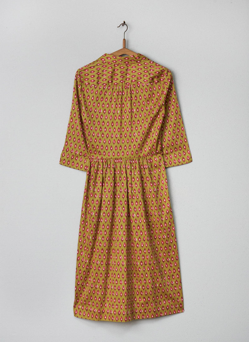 Reworn Paisely Print Shirt Dress Size 8 (009) | Ochre