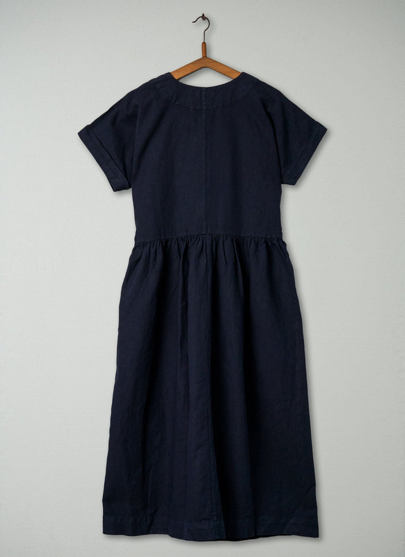 Reworn Wrap Front Dress Size 10 (345) | Slate Blue
