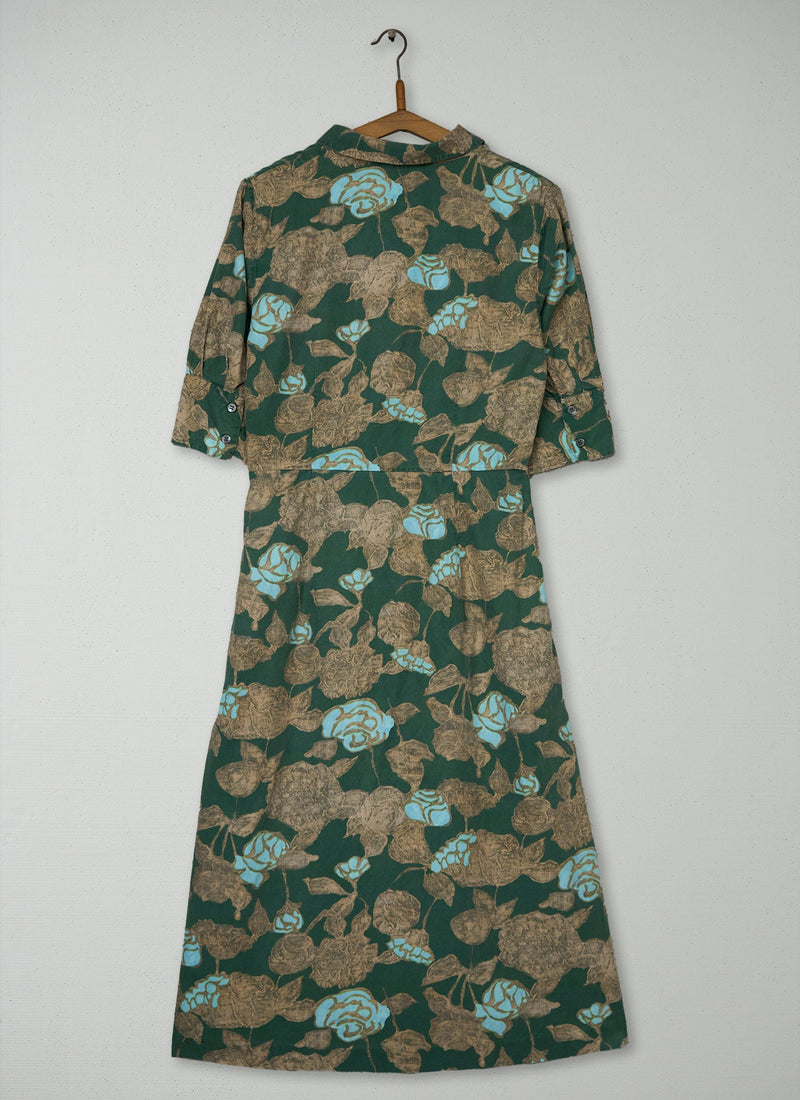 Reworn Floral Print Dress Size 12 (1918) | Multi