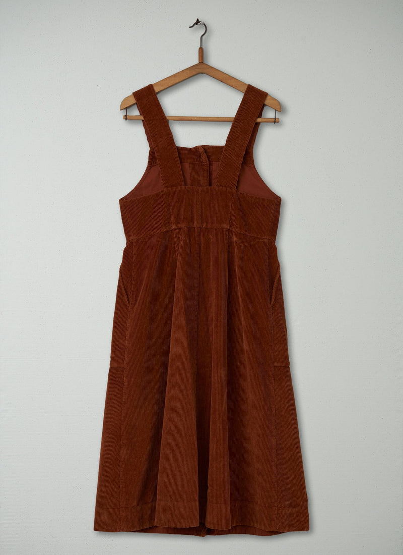 Reworn Cord Pinafore Dress Size 10 (431) | Ginger