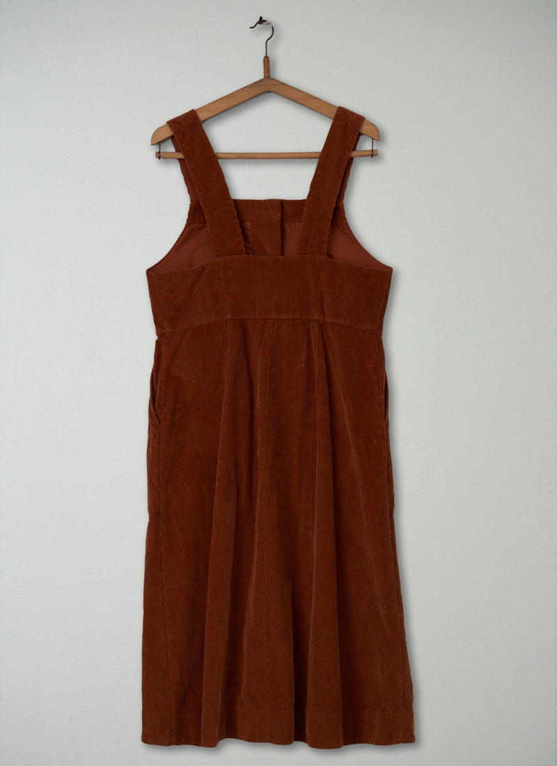 Reworn Cord Pinafore Dress Size 12 (460) | Ginger