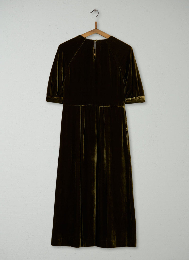 Reworn Silk Velvet Dress Size 14 (1456) | Caper