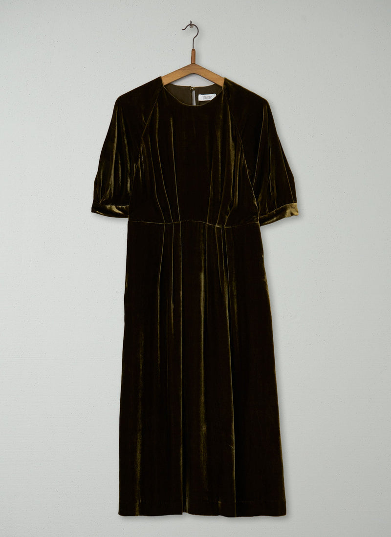 Reworn Silk Velvet Dress Size 14 (1456) | Caper
