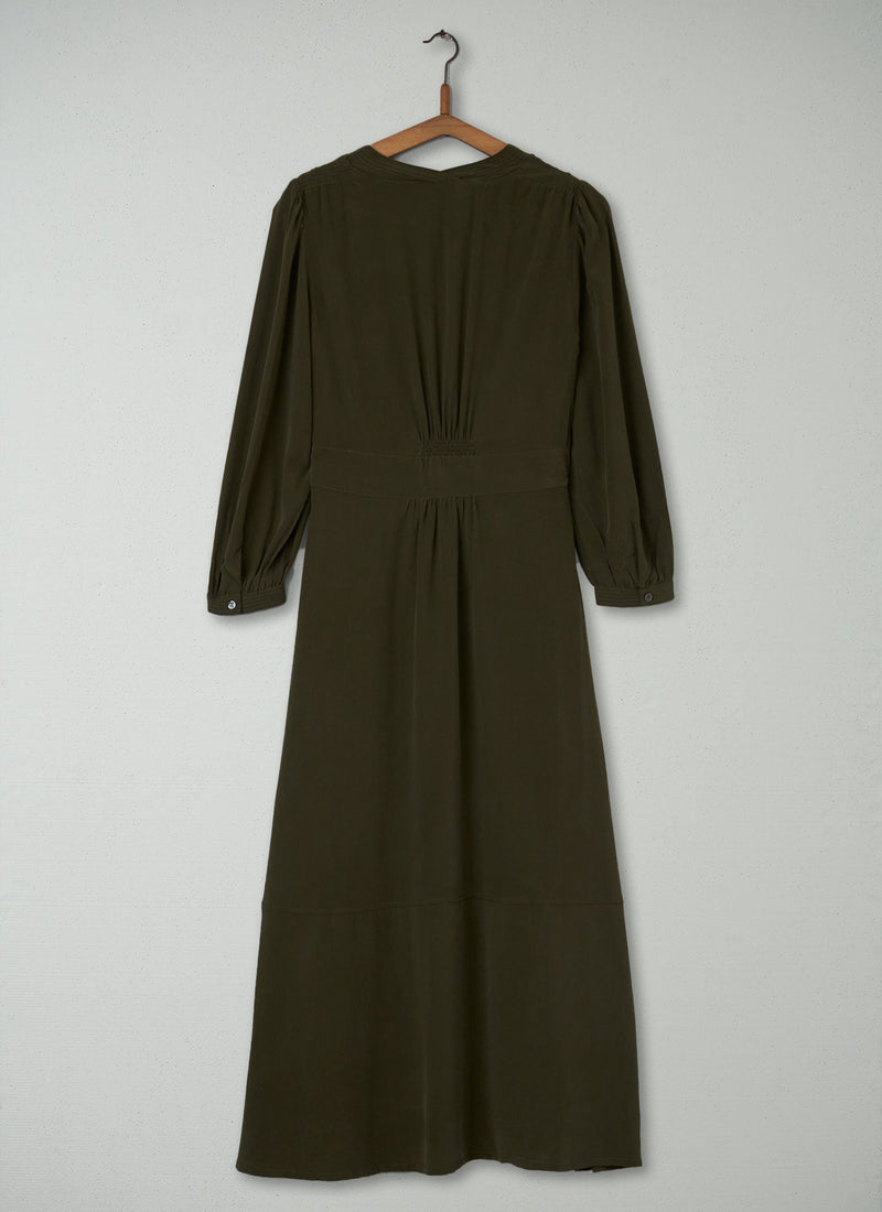 Reworn Silk Vienna Dress Size 6 (536) | Olive