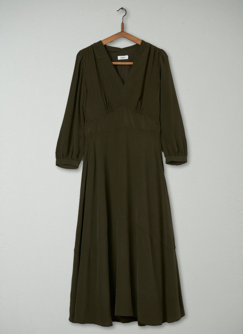 Reworn Silk Vienna Dress Size 6 (536) | Olive