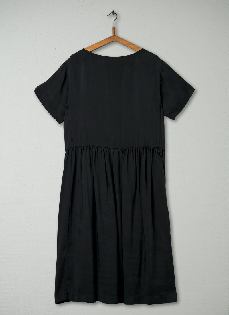 Reworn Dropped Waist Dress Size 16 (424) | Black