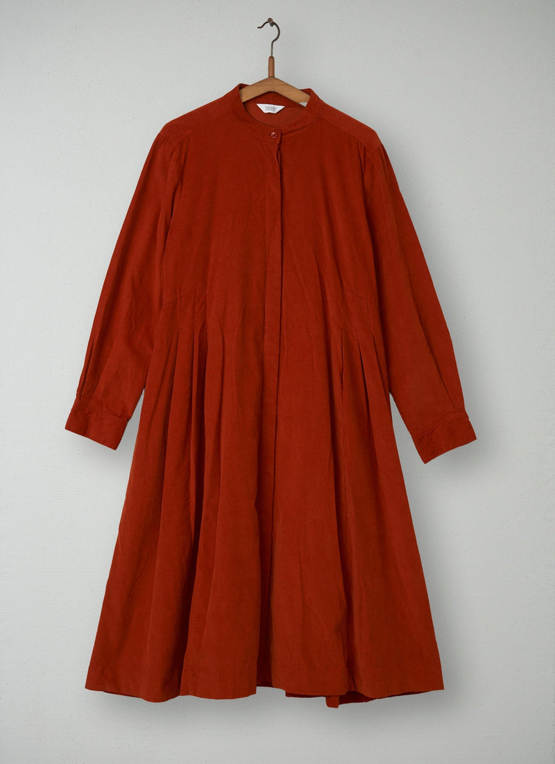 Reworn Needlecord Shirt Dress Size 14 (097) | Persimmon