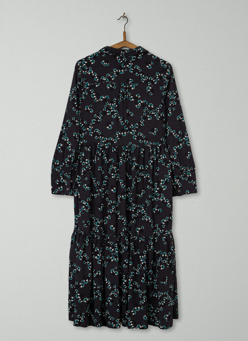 Reworn Floral Print Shirt Dress Size 8 (1238) | Steel