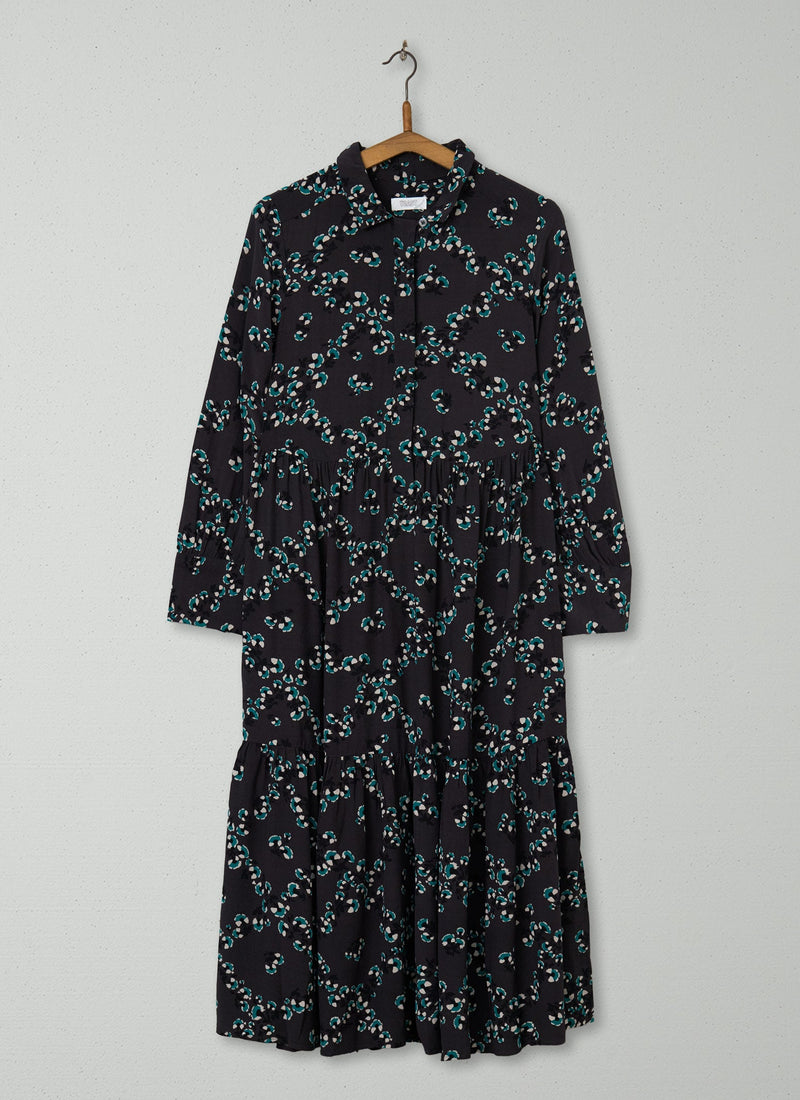 Reworn Floral Print Shirt Dress Size 8 (1238) | Steel