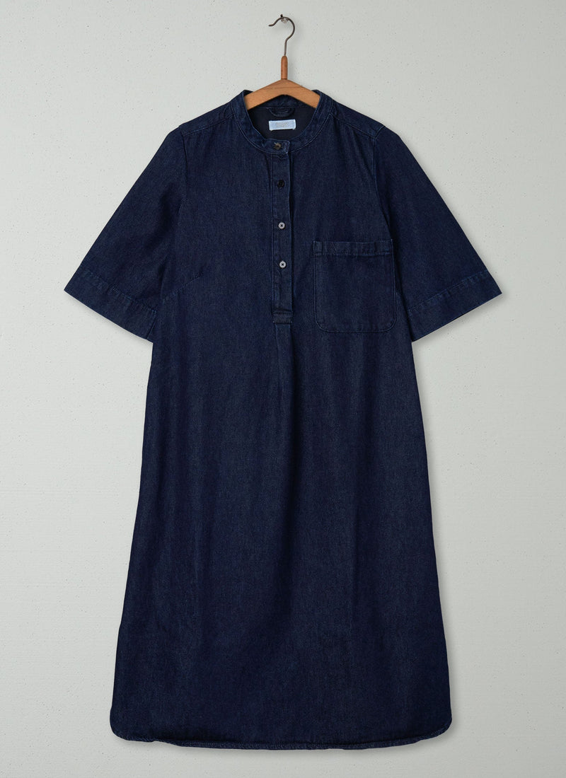 Reworn Denim Belted Dress Size 8 (524) | Indigo