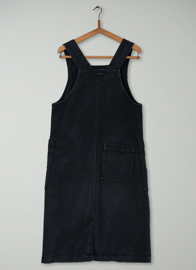 Reworn Pinafore Dress Size 8 (1305) | Black