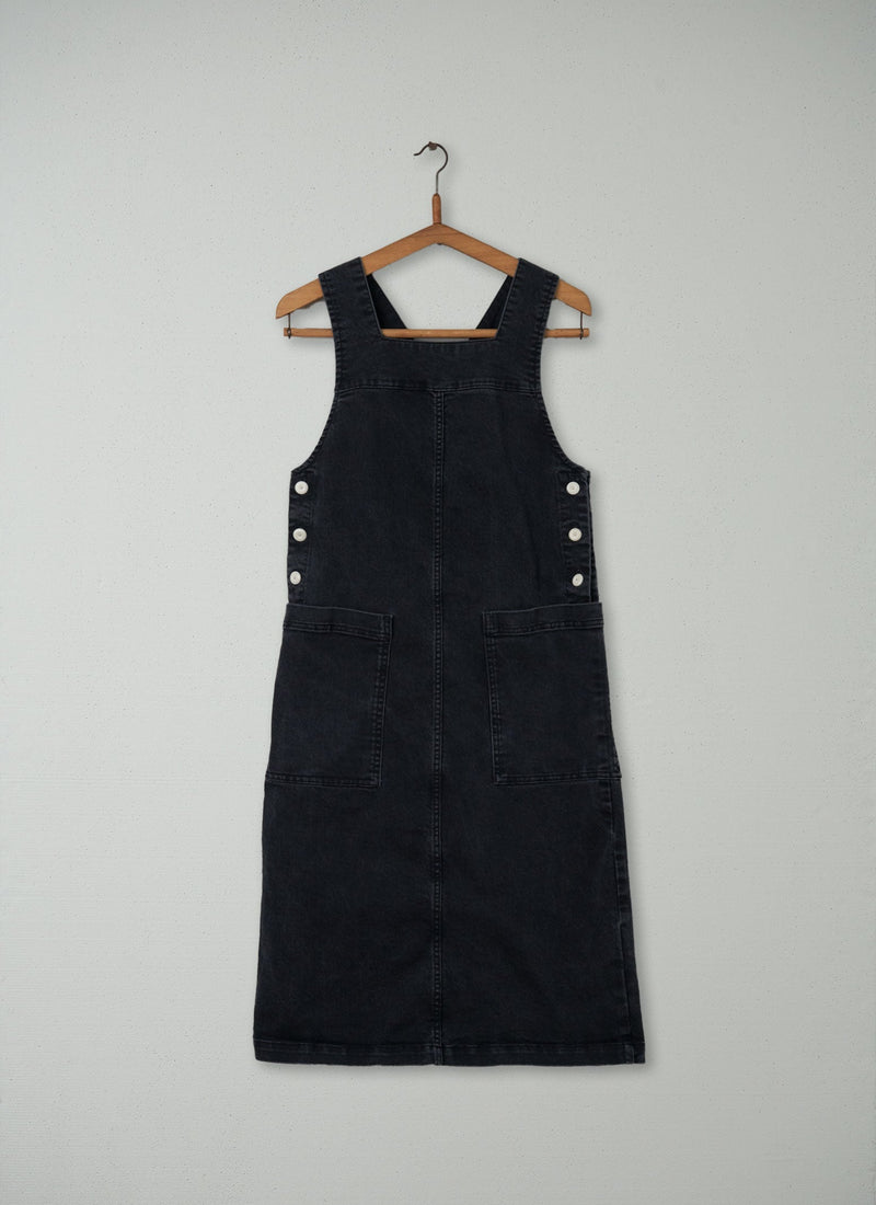 Reworn Pinafore Dress Size 8 (244) | Black