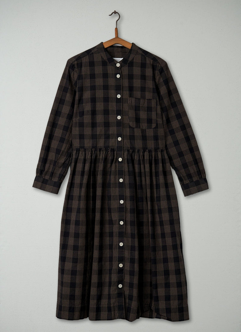 Reworn Cotton Shirt Dress Size 10 (359) | Black/Biscuit