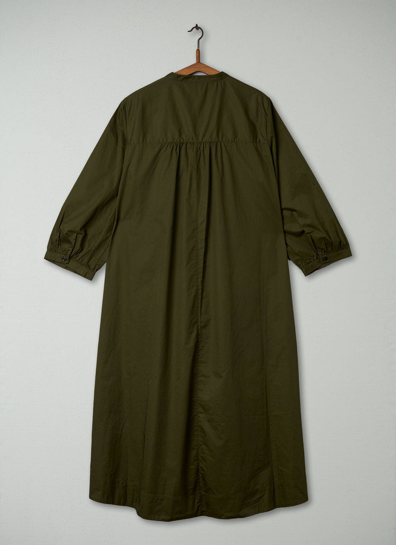 Reworn Cotton Sateen Dress Size 18 (418) | Olive