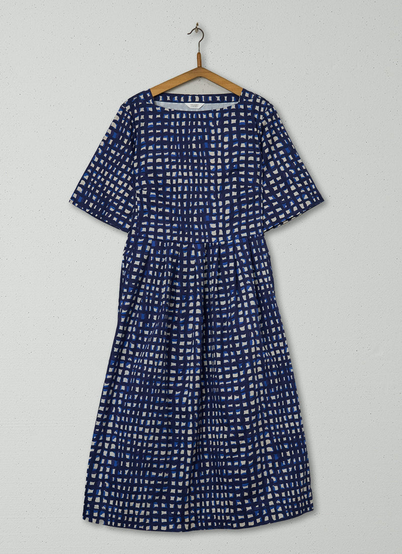 Reworn Anni Print Poplin Dress Size 16 (1356) | Multi