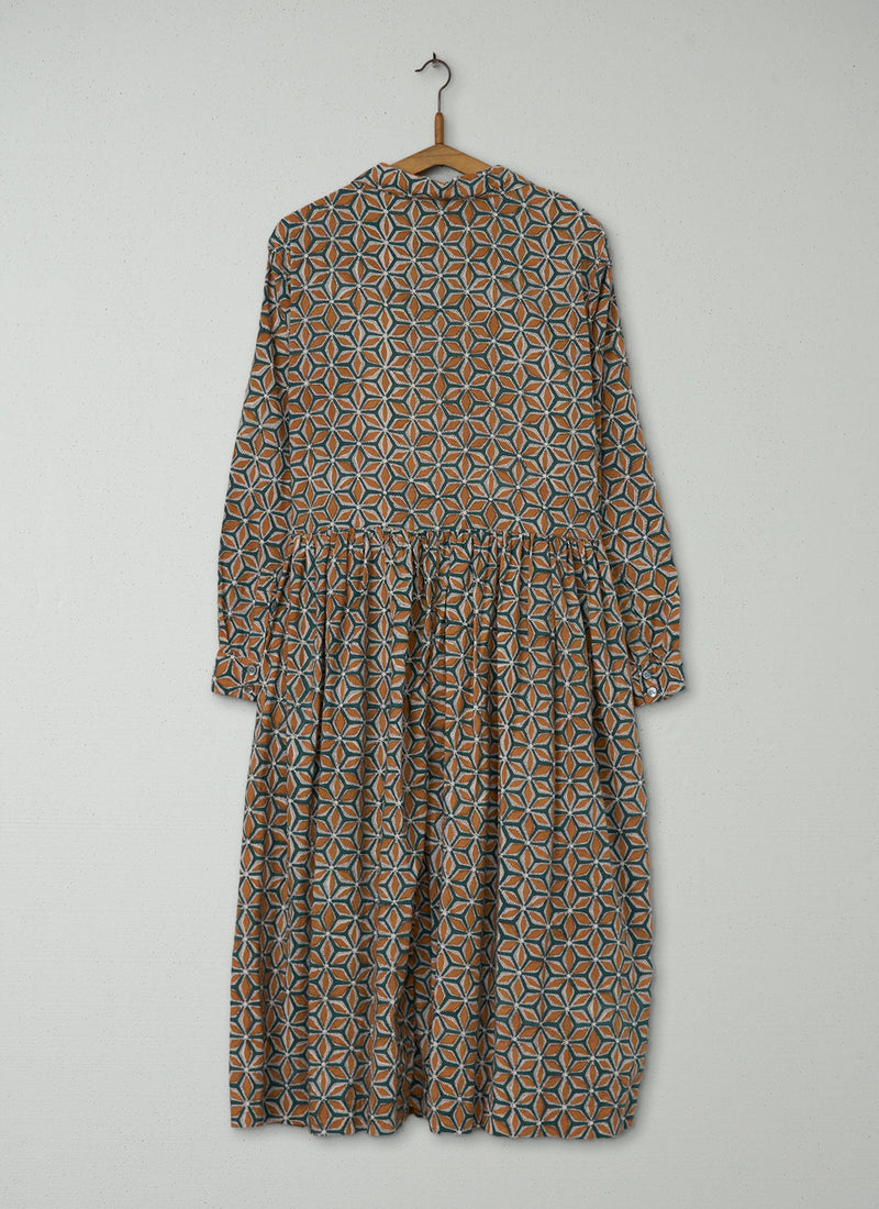 Reworn Block Print Dress Size 14 (1146) | Multi