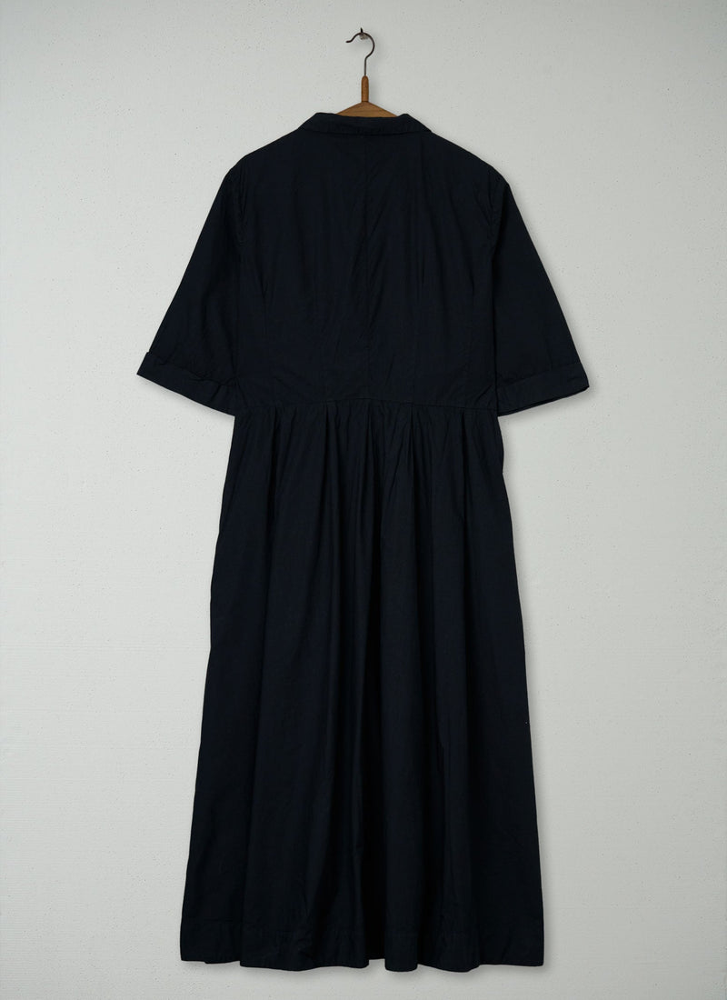 Reworn Poplin Wrap Front Dress Size 6 (1429) | Blue Grey