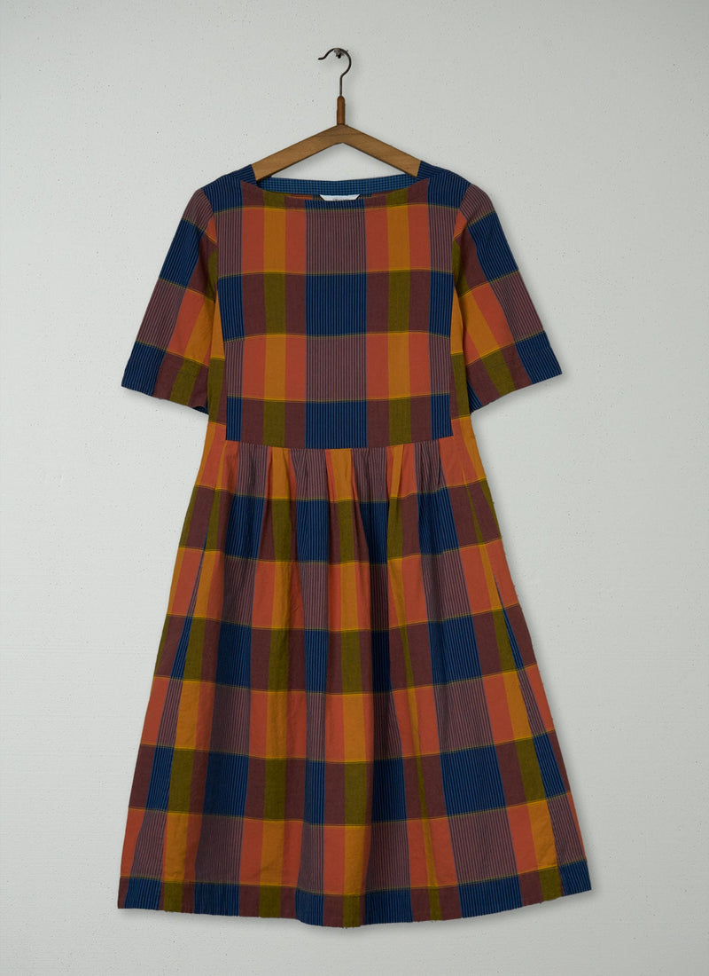 Reworn Check Cotton Dress Size 6 (1566) | Multi