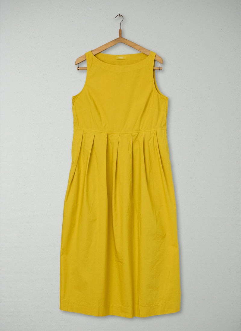 Reworn Poplin Pleated Dress Size 12 (1161) | Citronella