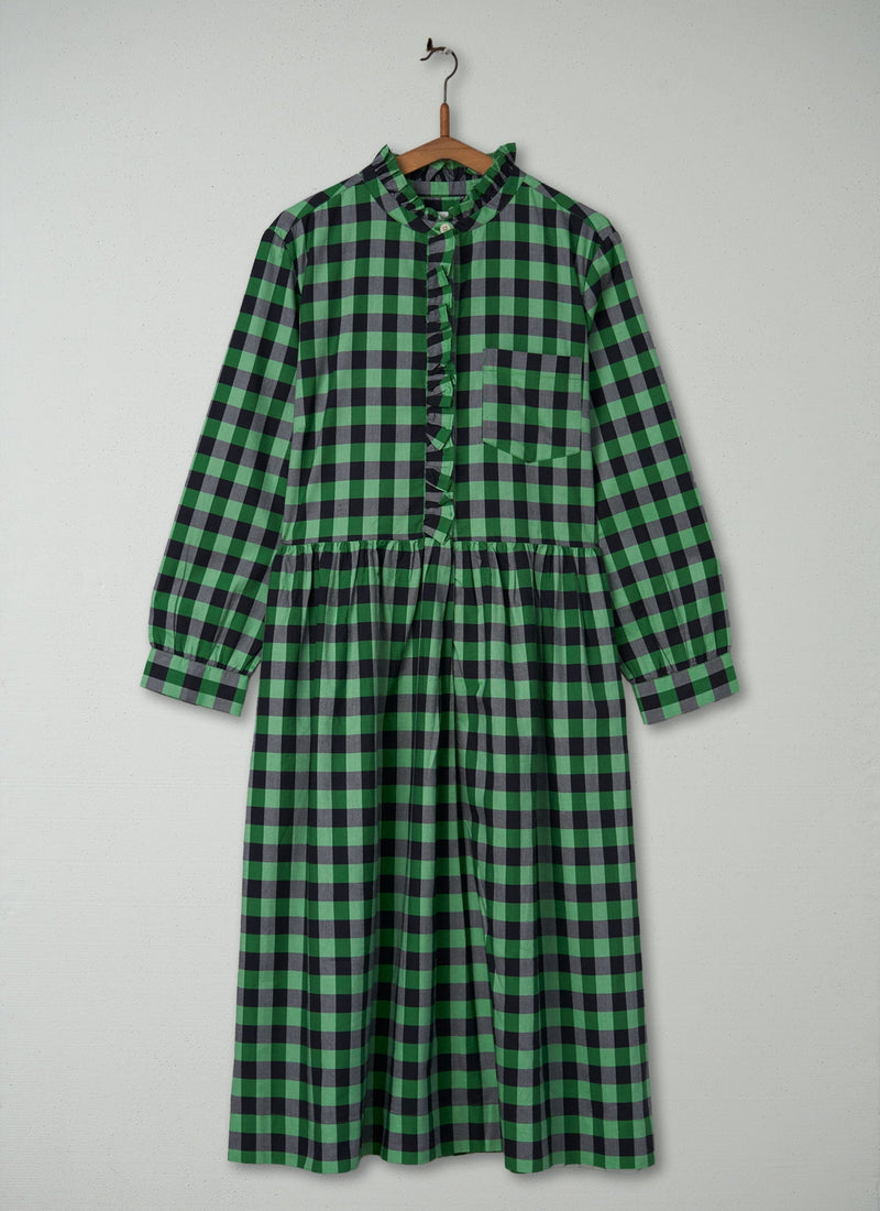 Reworn Check Cotton Shirt Dress Size 16 (505) | Multi