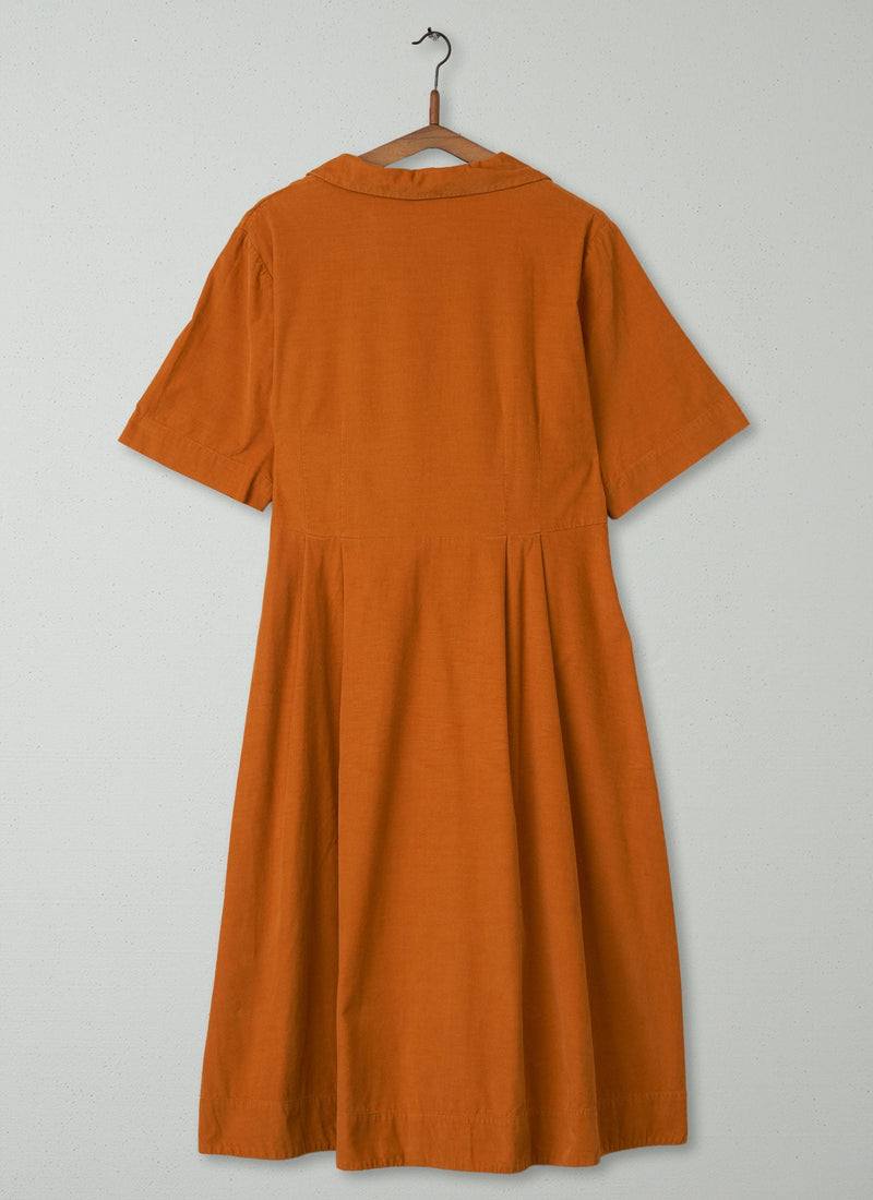 Reworn Needlecord Dress Size 14 (529) | Spice