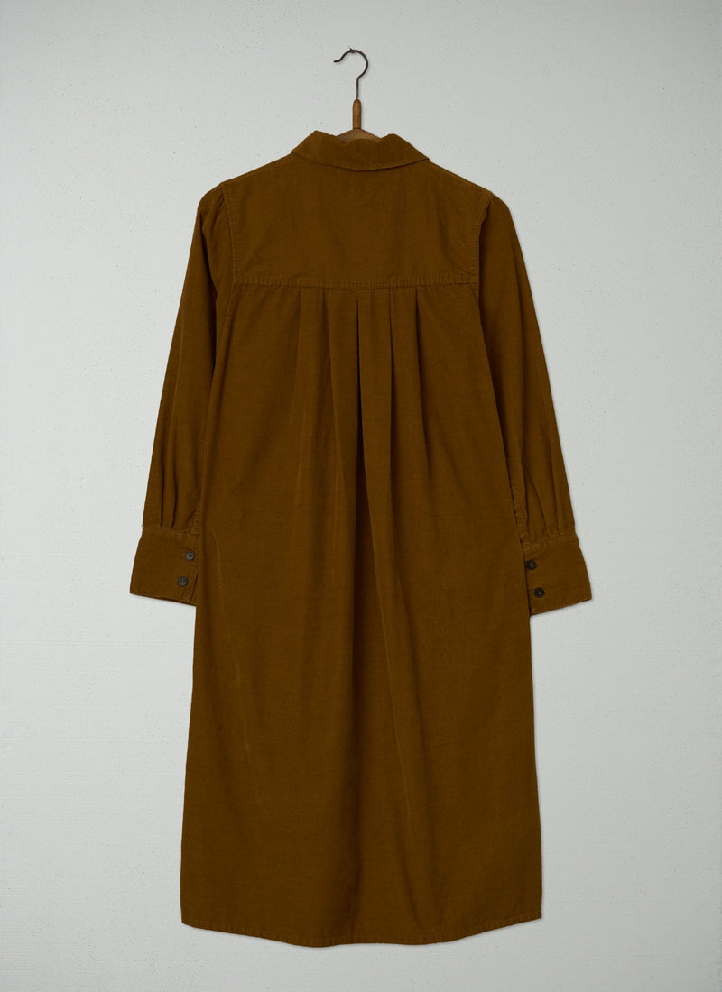 Reworn Needlecord Swingy Shirt Dress Size 14 (1265) | Golden Syrup