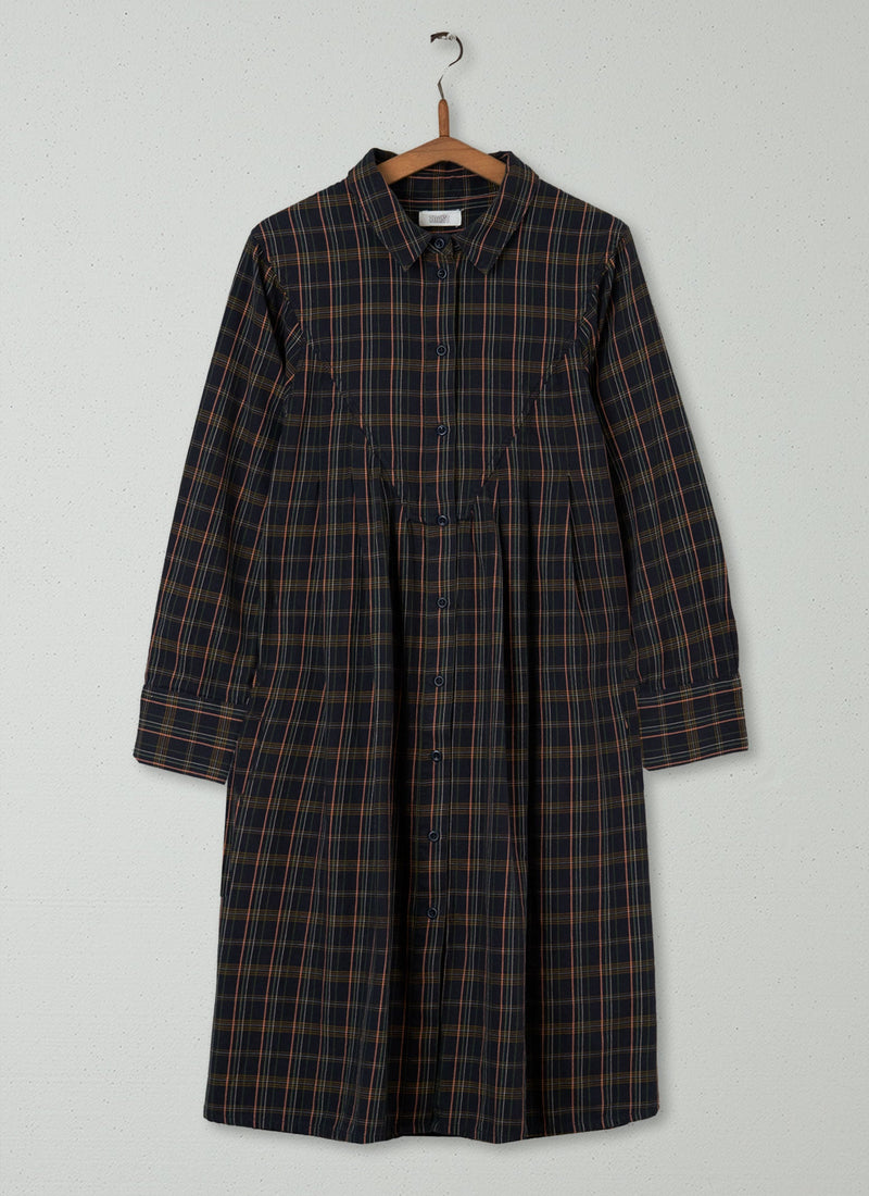 Reworn Cotton Swingy Shirt Dress Size 12 (1475) | Multi