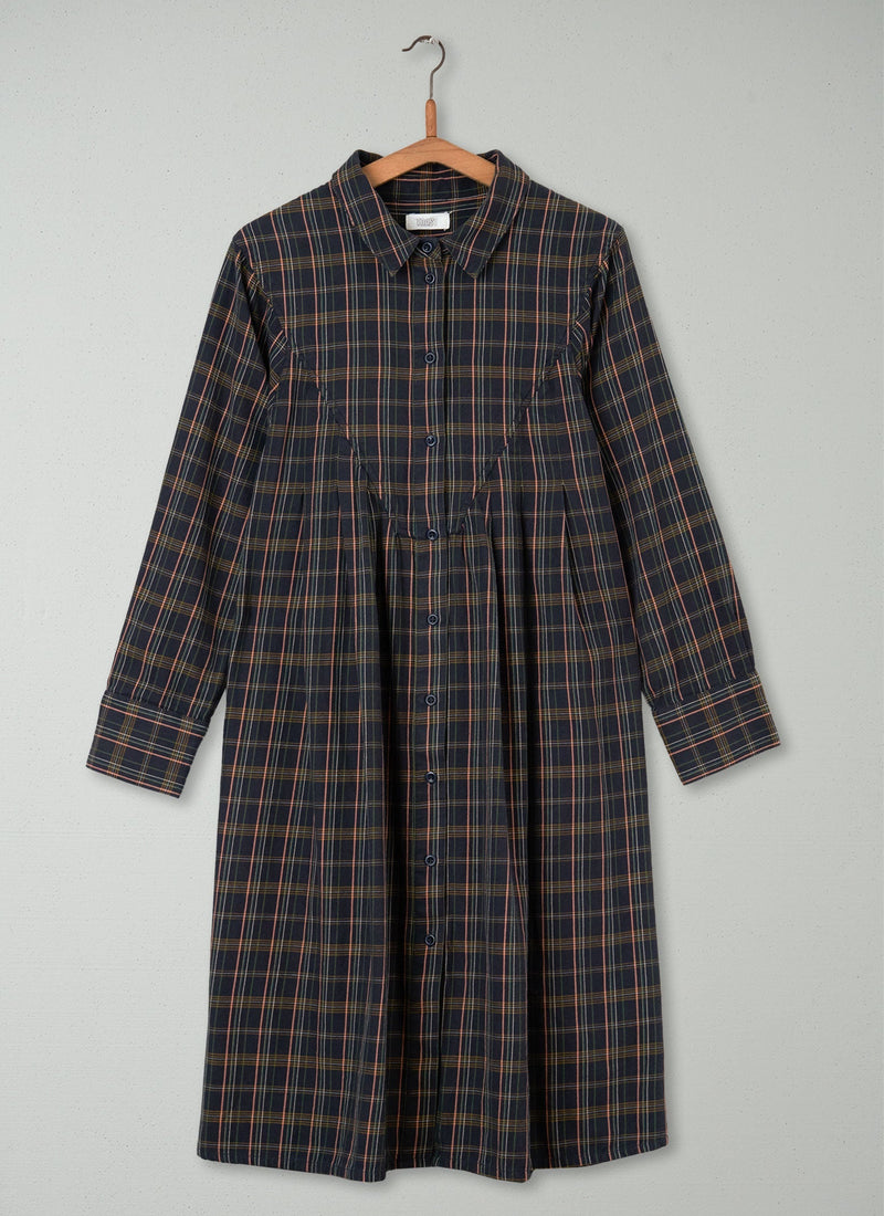 Reworn Cotton Swingy Shirt Dress Size 16 (496) | Multi